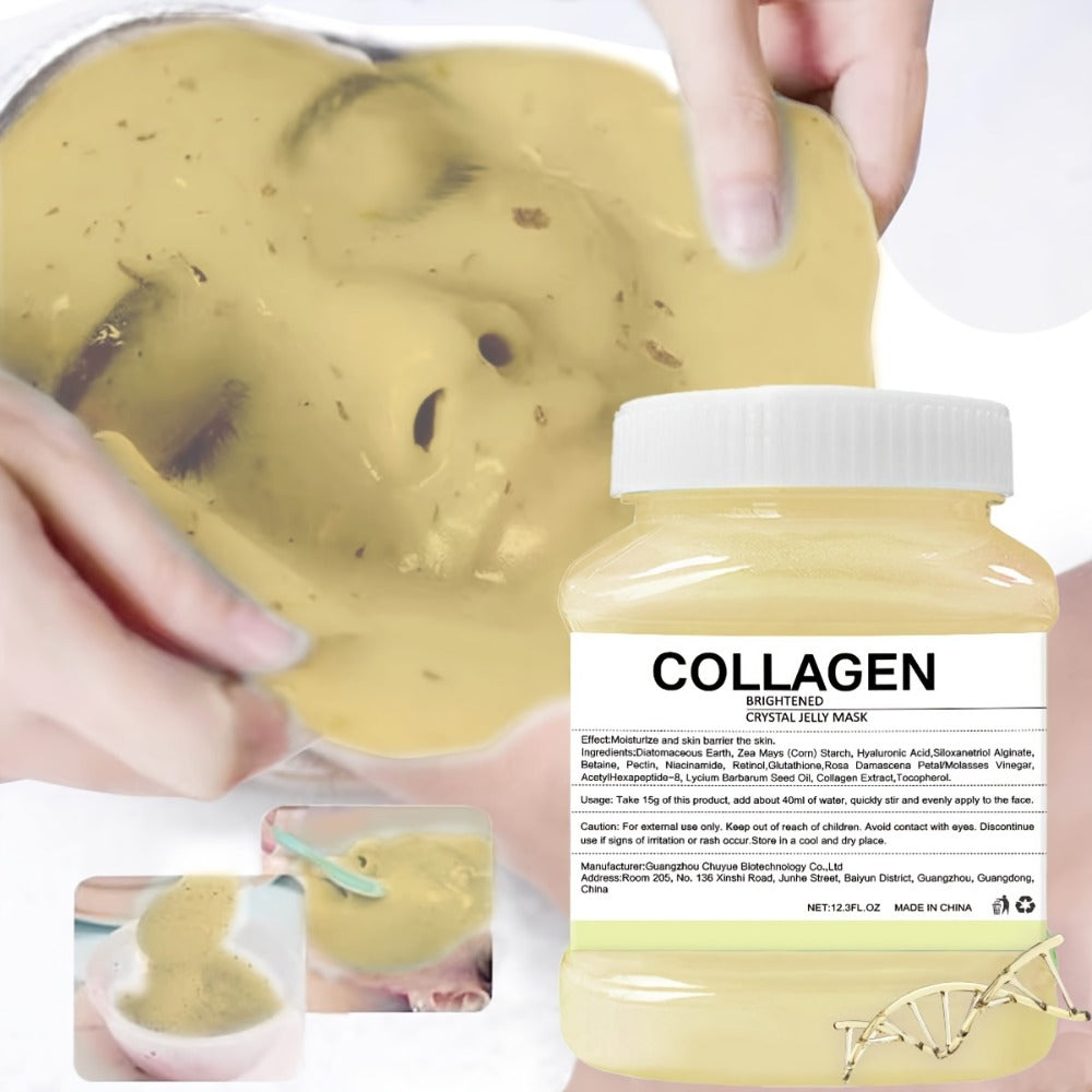 DIY Peel-Off Face Mask Powder Collagen & Turmeric, with Hyaluronic Acid & Beta-Glucan for Bath Time, Home Spa and Personal Ca