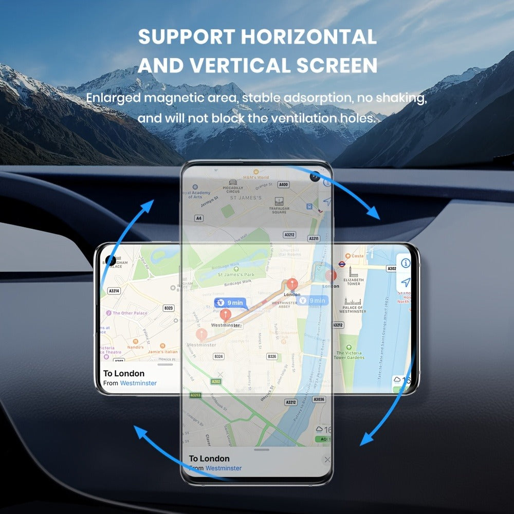 Two-Pack Magnetic Car Phone Mount with Round 4.6cm Heads, Short Bodies and Black Adhesive Dashboard Bases — image 8