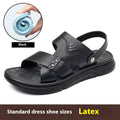 Men's Breathable Genuine Leather Beach Shoes Casual Soft Bottom Middle-aged And Elderly