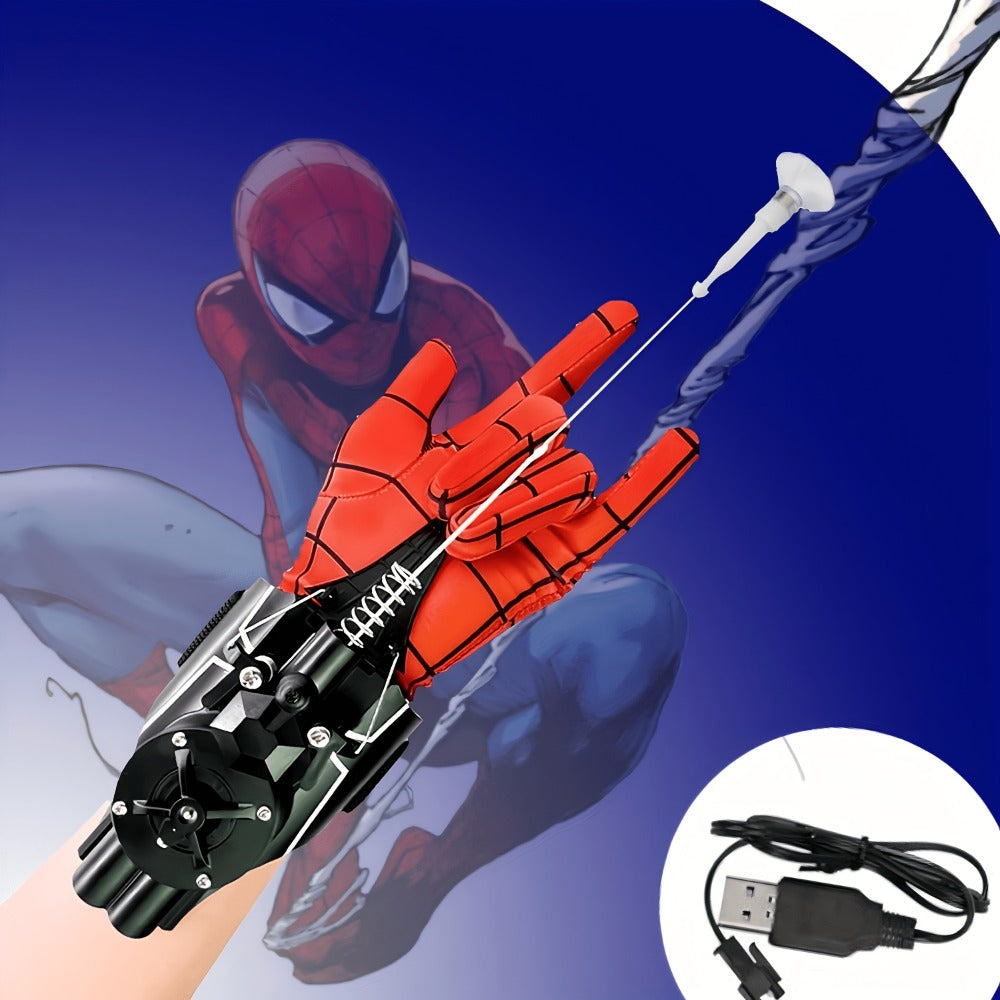 Superhero Web Shooter Toy for Kids, 9.4 Ft Rope Launcher, USB Rechargeable, Spider Hero Role Play Gift for Boys & Girls — ima