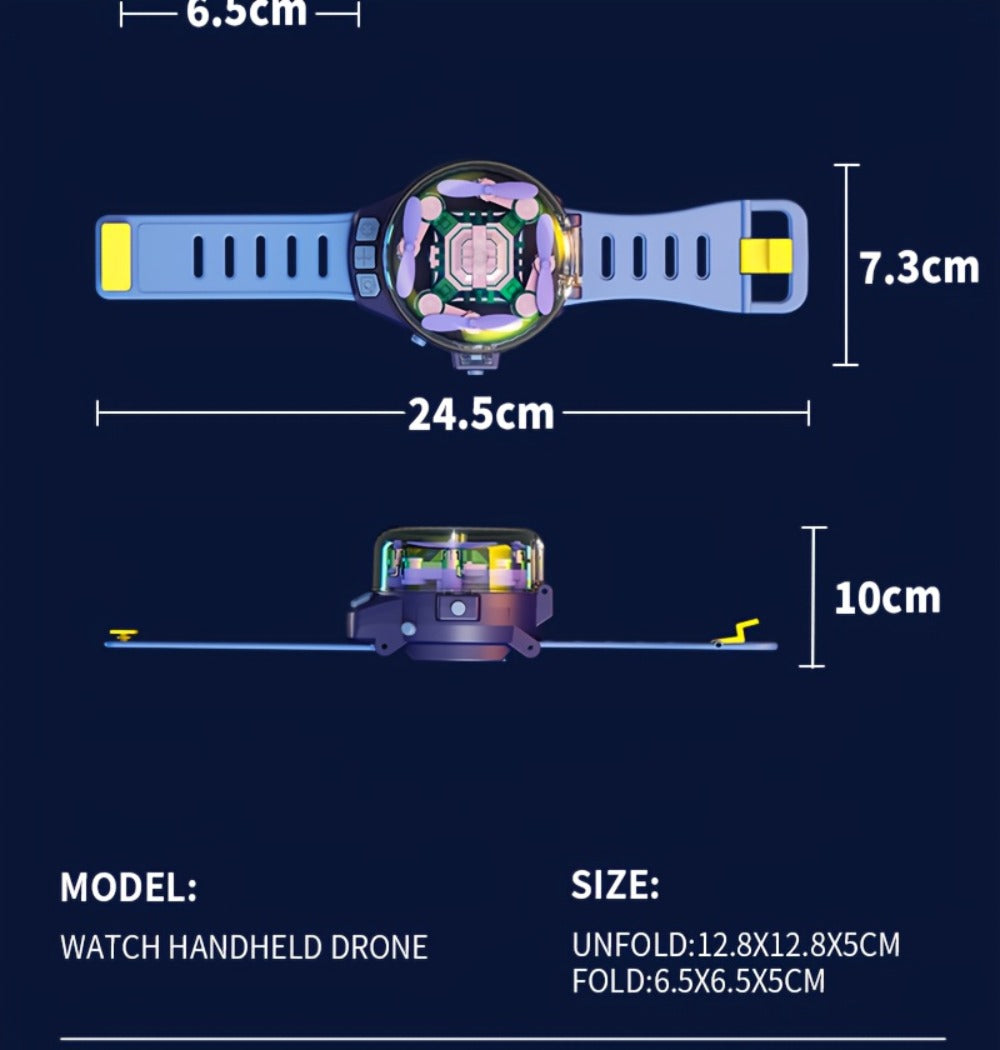 Watch-Controlled Mini RC Drone with Two Rechargeable Batteries in Blue, Green or Black for Indoor Flight — image 33