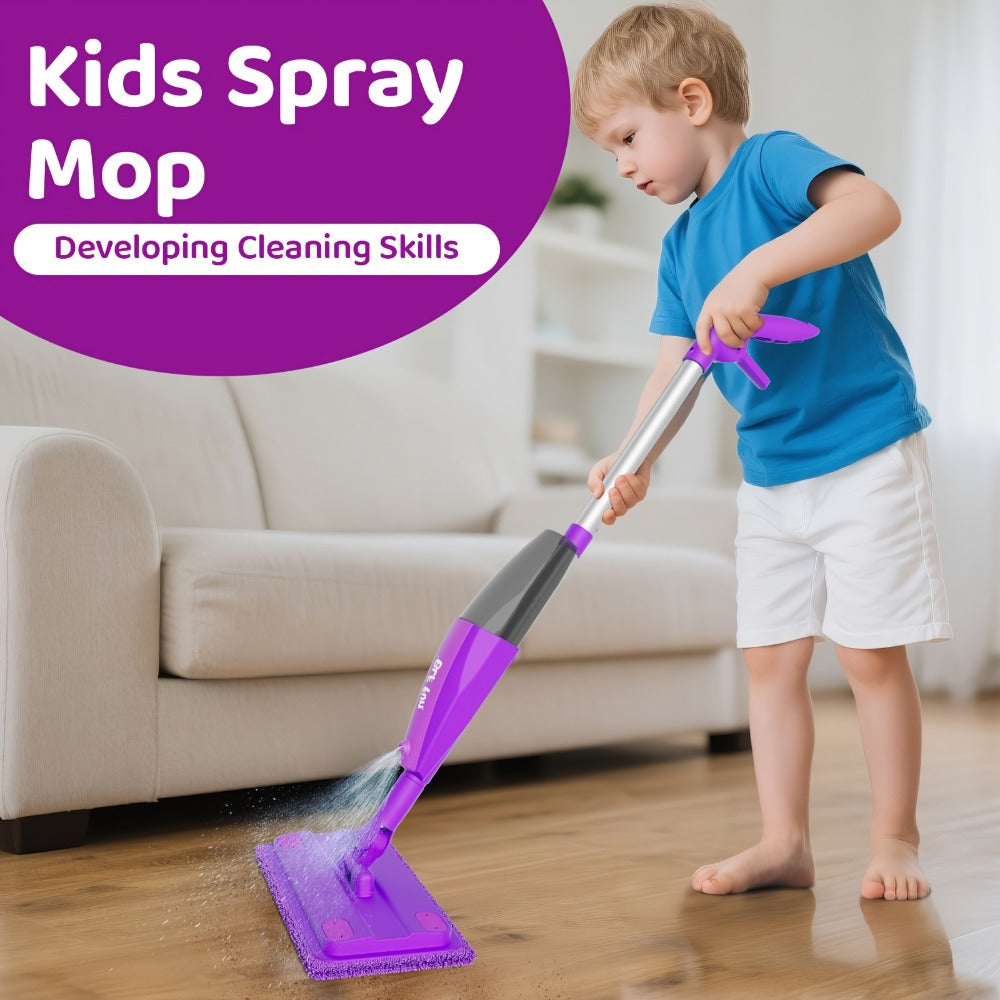 Kids Spray Mop Toy with Water Sprayer, Pretend Play Housekeeping Kit for Floor Cleaning, STEM Educational Toy — image 5