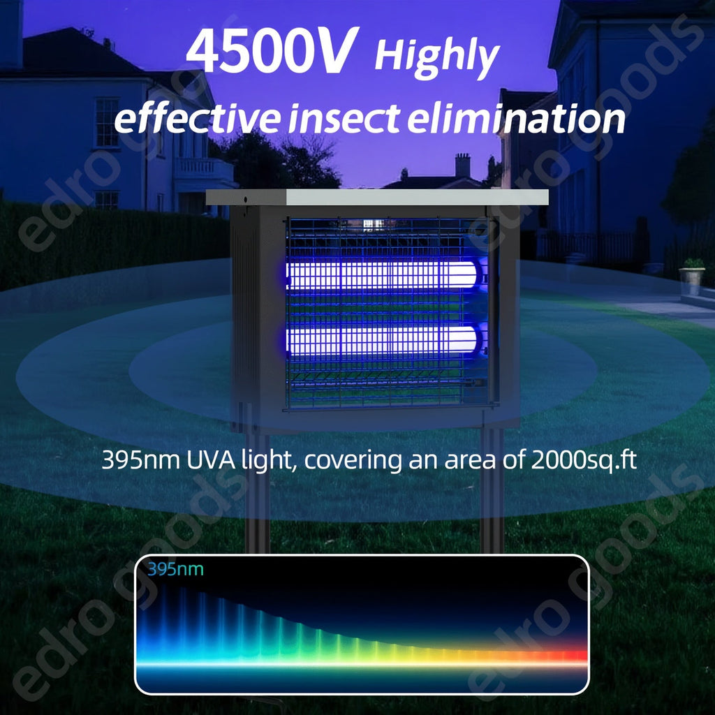 Solar Bug Zapper Outdoor Rechargeable | Patio Garden Backyard Camping — image 8
