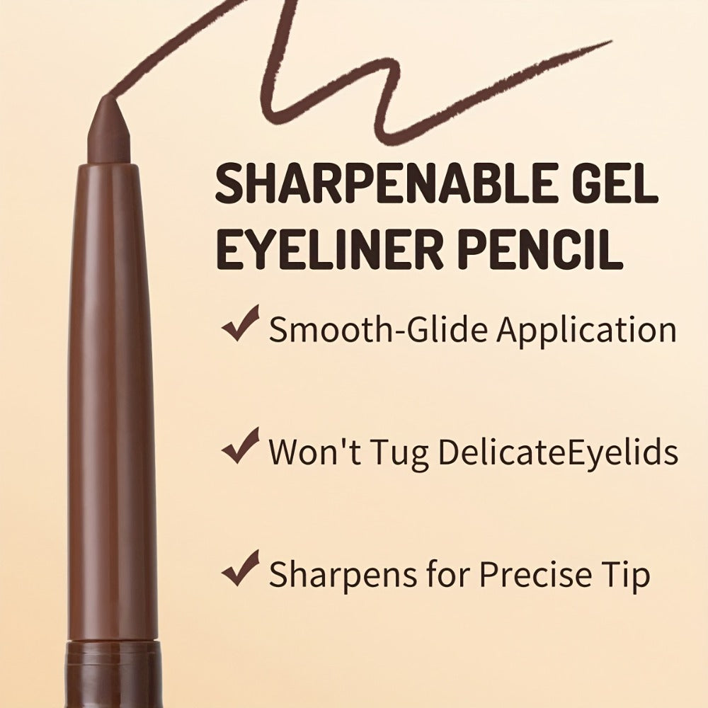 Three-Piece Matte Gel Eyeliner Pencil Set in Deep Brown, Medium Brown and Black for Eye Makeup — image 14