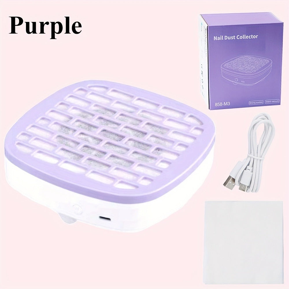 Nail Dust Collector Desktop USB Electric Nail Vacuum Fan Powerful Suction Powder Removal Machine with Filter — image 9