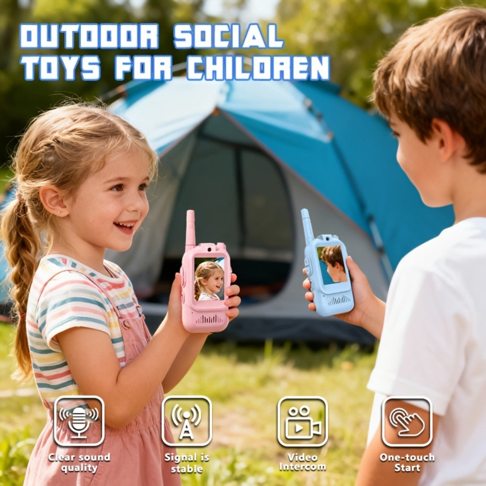 2-Pack Kids Walkie Talkie Toy 2.4GHz, Video Call, Voice Changer & HD Camera, Long-Range Wireless Communication — image 8