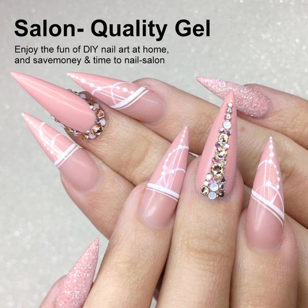 Gel Nail Polish Kit with UV Lamp & Electric Nail Drill – 12 Colors Gel Polish Set, Poly Extension Gel, Top & — image 21