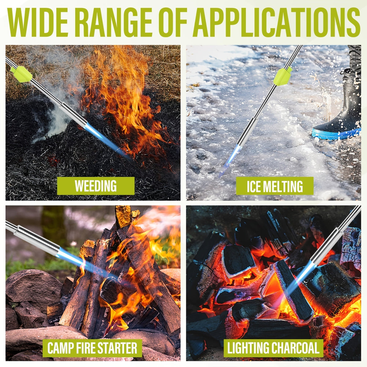 Propane Weed Torch, Flame Weeder Ice Melter Outdoor Roof Driveway for Garden, Patio and Yard Use — image 32