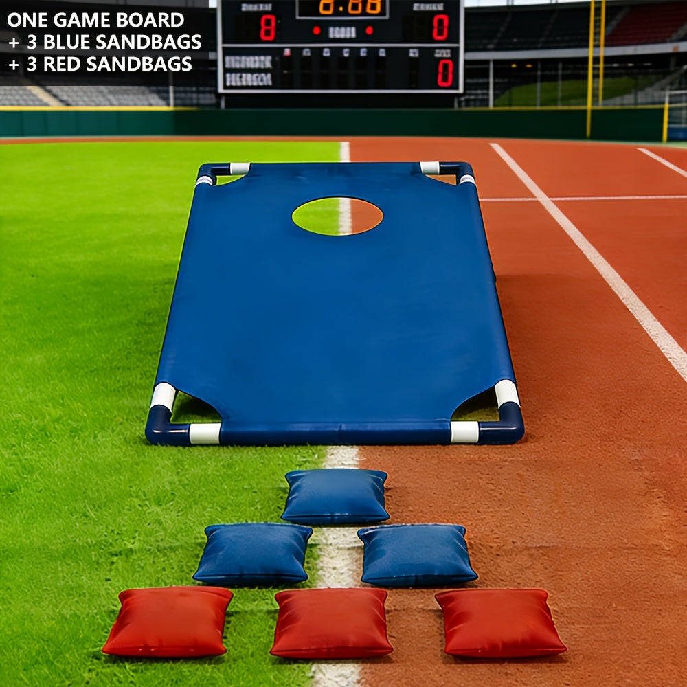 Portable Bean Bag Toss Game Set, 2 Foldable Boards & 12 Bean Bags, Outdoor Party Backyard Camping Game for Kids & Adults — im