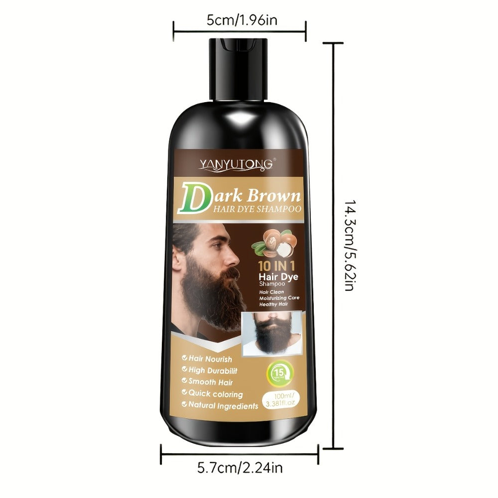 Color Shampoo for Beard & Hair, Natural Plant Dye Formula, Ammonia-Free Quick Gray Coverage — image 11