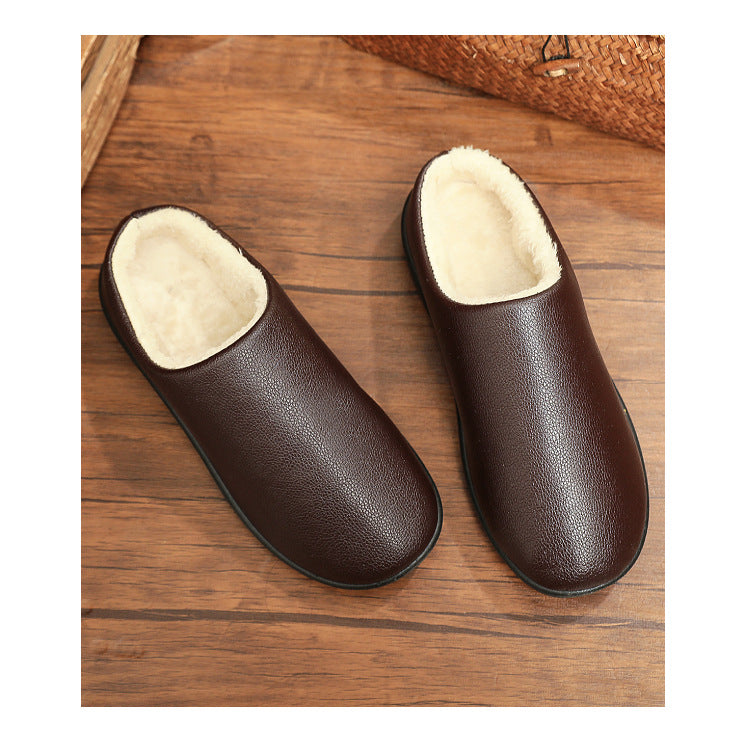 Men's Cotton Non-slip Soft Bottom Leather Surface Waterproof Shoes
