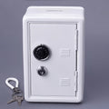Metal Coin Bank Safe with Key and Combination Lock – Secure Steel Money Box with Removable Drawer, Coin Slot & Cash Storage f