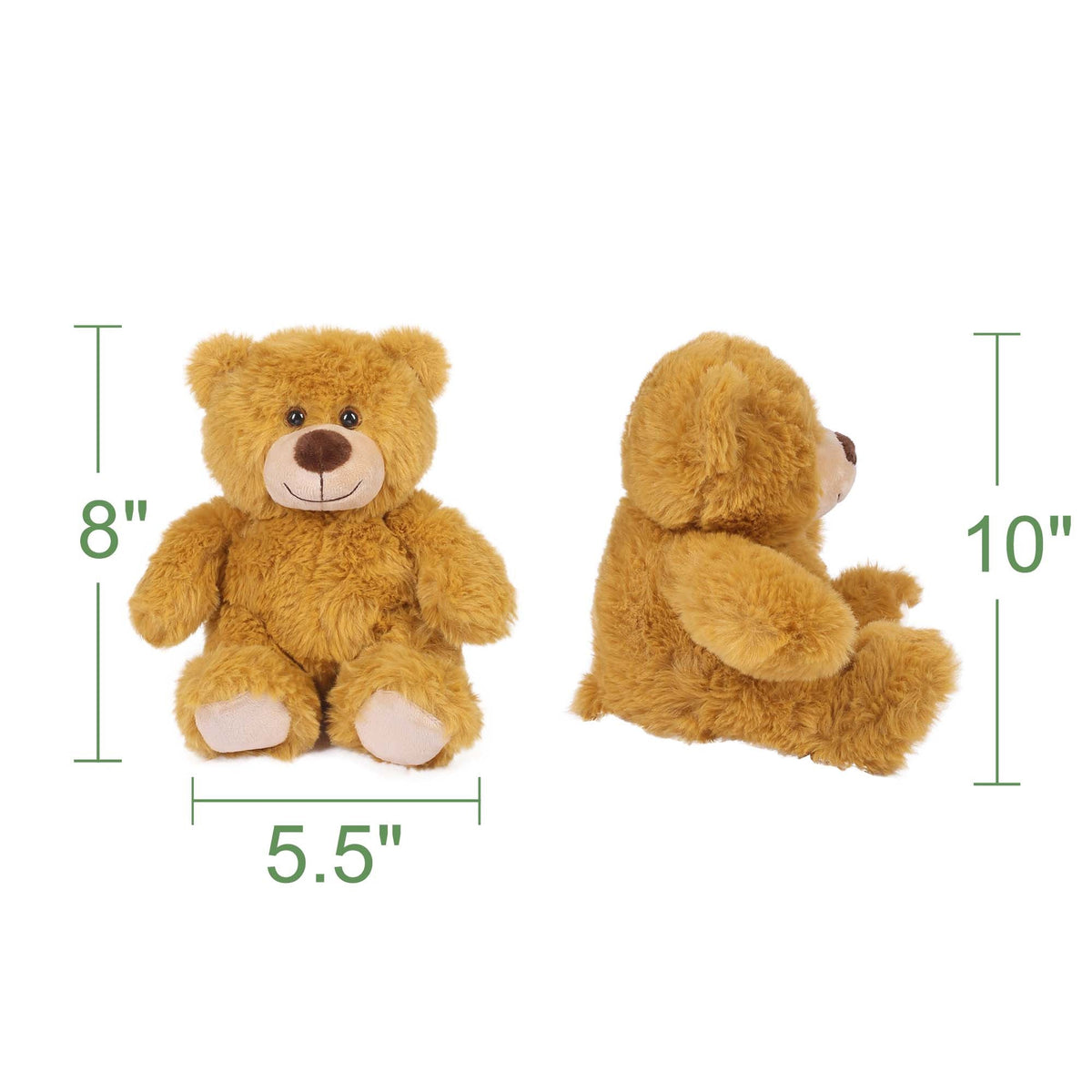 Plush Toy Six-Pack of 8-Inch Teddy Bears in Mixed, Dark Brown or Light Brown Sets for Event Favors — image 3