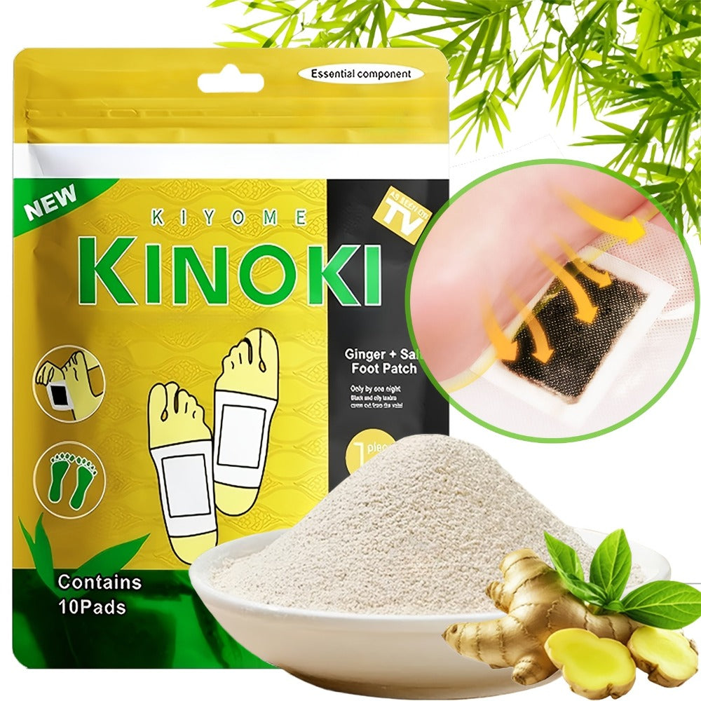 Foot Detox Patches Bamboo Vinegar & Ginger 60 & 160 Pcs – Deep Cleansing Natural Plant Ingredients Alcohol-Free Overnight Moi