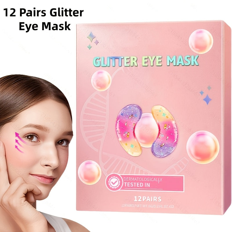Glitter Under-Eye Patch Set with Pink, Purple and Gold Crescent Pads in a 12-Pair Checkout Pack — image 10