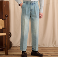 Washed Vintage Commuter Cotton-blend Mid-rise Straight-leg Jeans