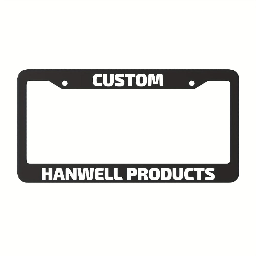 Custom License Plate Frame – 6 Font Styles, Heavy-Duty Weather-Resistant Car Tag Holder, Personalized Front & Rear License Pl