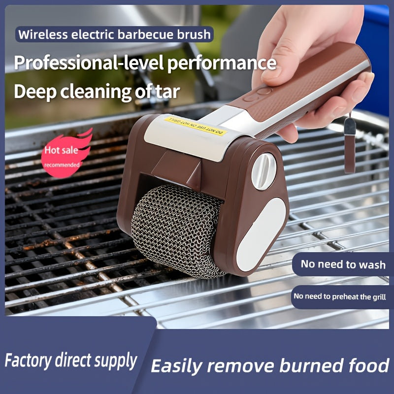 BBQ Grill Brush Electric Wireless Barbecue Cleaner Scraper for Grill Grates for Grilling, Camping and Outdoor Meals — image 1