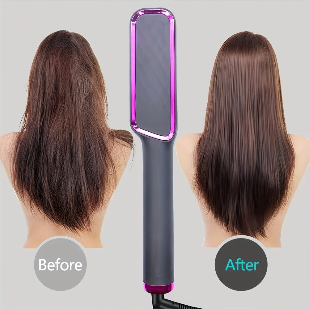 Four-Color Electric Hair Straightener Brush with Digital Display, Temperature Buttons and 10.6-Inch Body — image 5