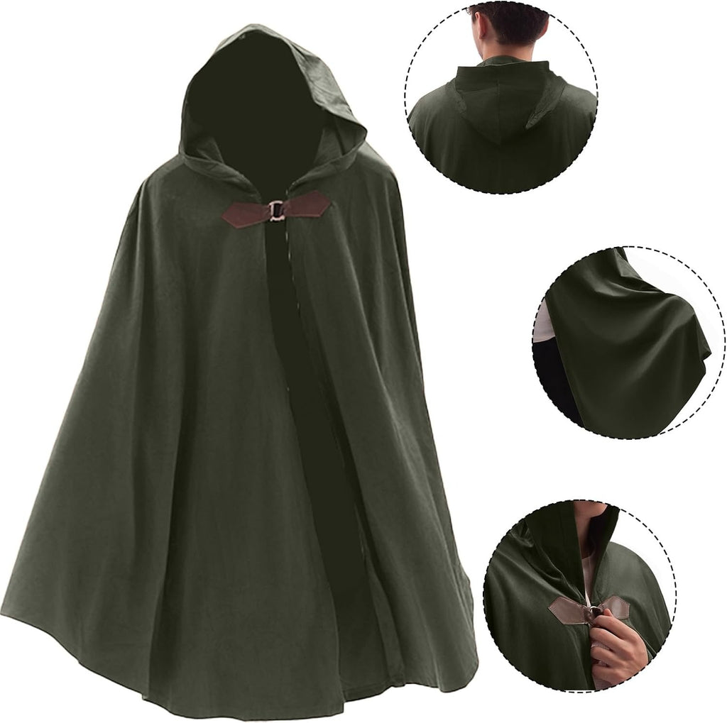 Men's Velvet Cloak With Hood