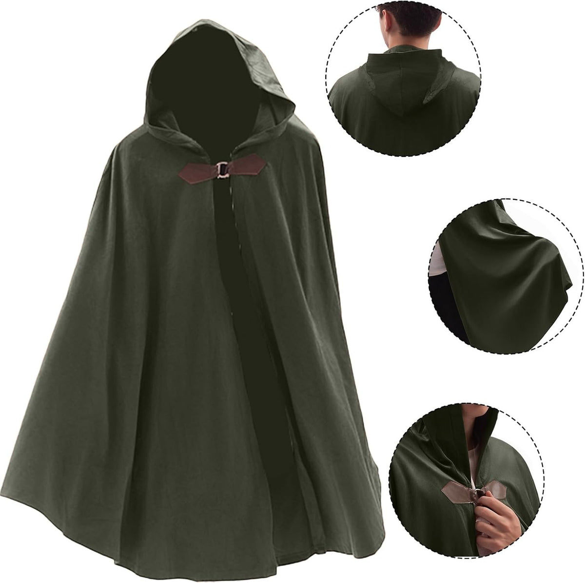 Men's Velvet Cloak With Hood