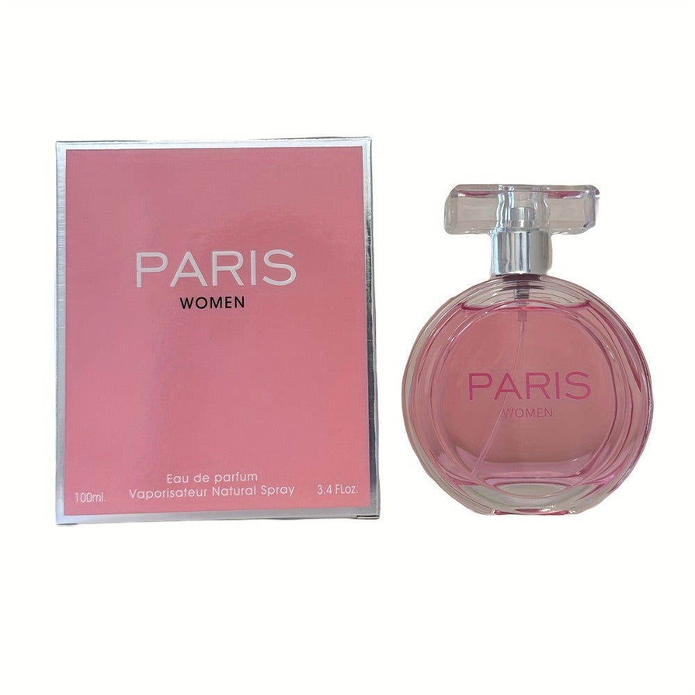 Perfume Paris-Inspired Eau de Parfum for Women 100ml in Pink Rose-Cap Bottle & Gift Box for Daily Wear — image 1