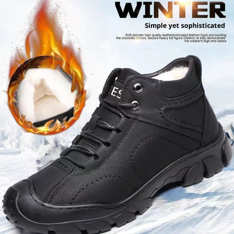 Outdoor Thermal Shoes With Front Laces