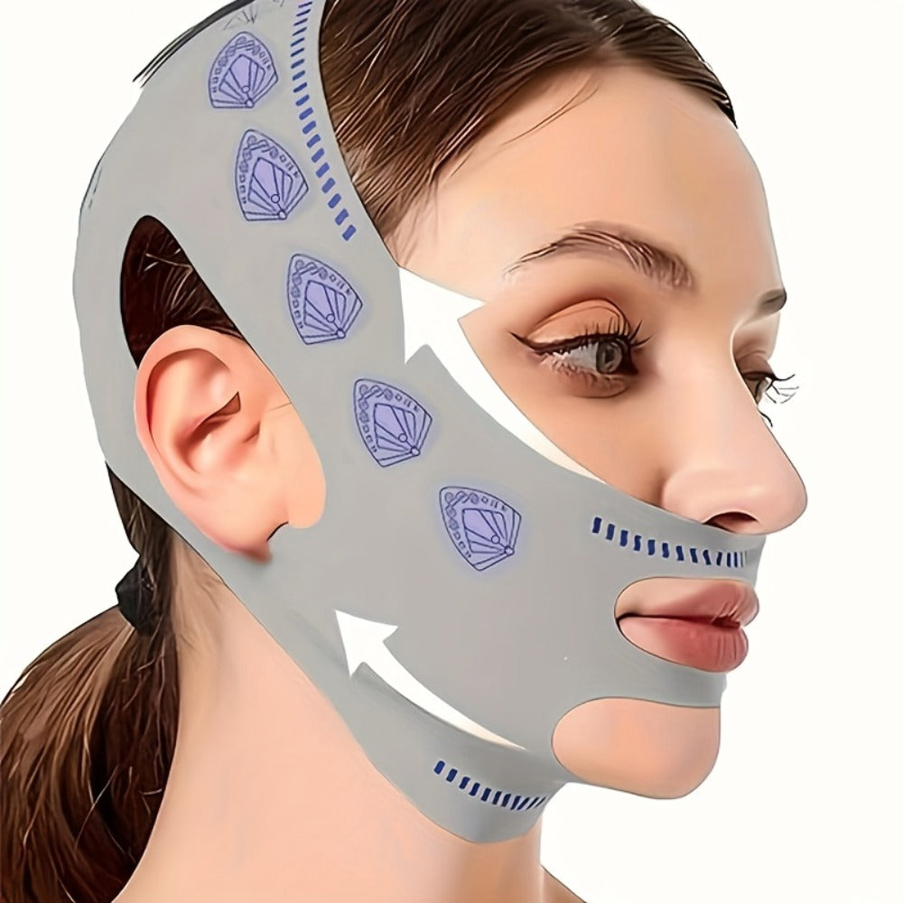 V-Line Face Lift Belt 5-Pack Facial Contouring Lifting Mask with Forehead Lift Band for Makeup, Travel and Everyday Vanity Us