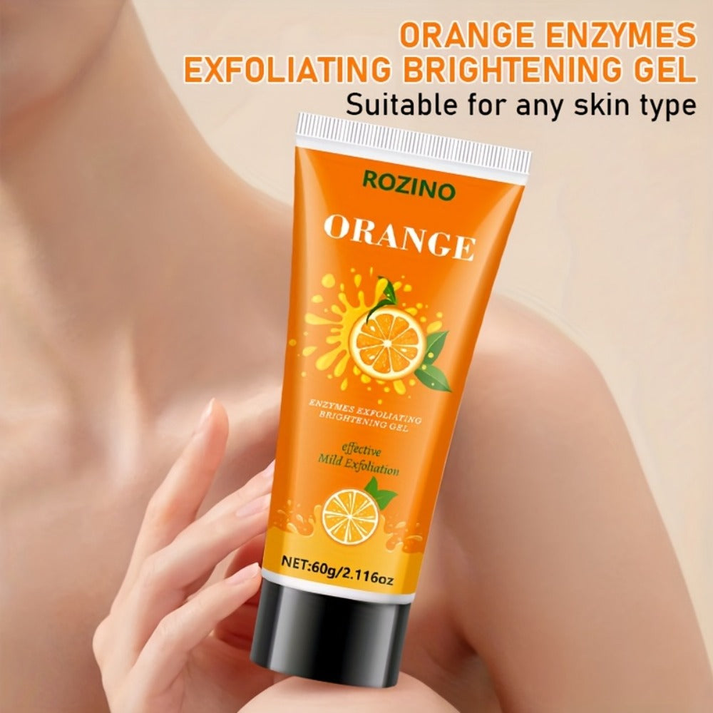 Orange Enzyme Cleansing Gel 60g Aloe Vera Hyaluronic Acid Vitamin C Gentle Exfoliating Deep Pore Cleansing Brightening Moistu