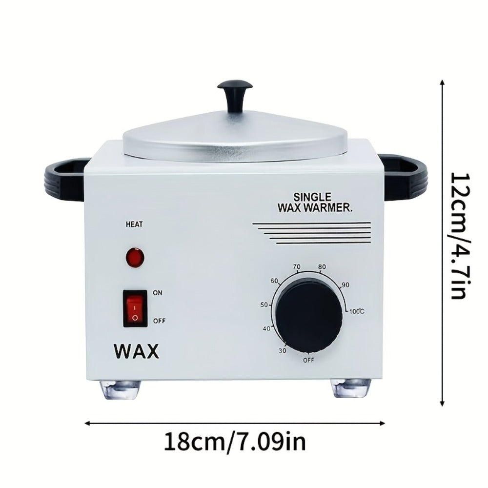 Electric Wax Warmer Kit Adjustable Temperature 0-100°C Aluminum Pot Anti-Scald – Professional Hair Removal Wax Heater Machine