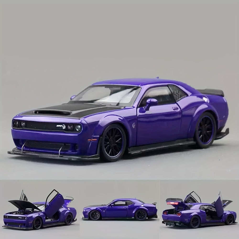 Dodge Hellcat Diecast Car Model 1:32 Scale Alloy Replica with Display Base, Openable Doors, Collectible Mini Vehicle — image 