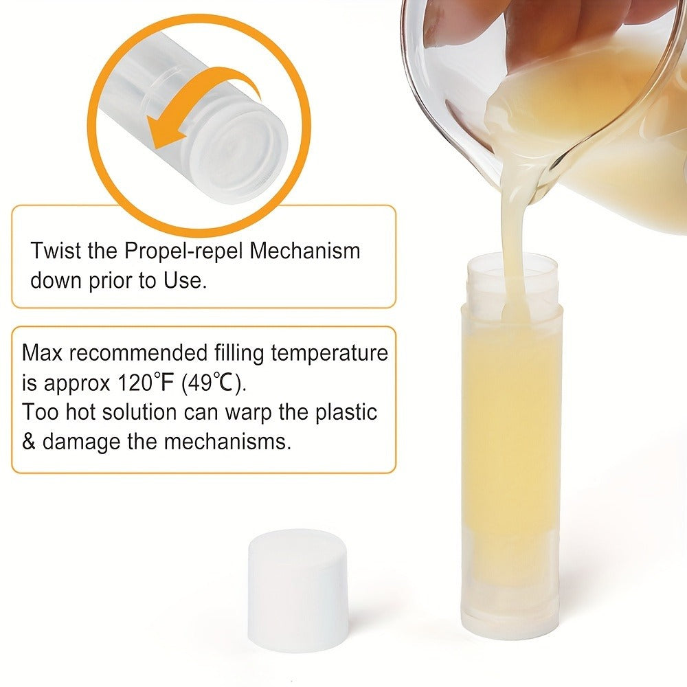 Empty Lip Balm Tubes 50 Pack with Filling Tray & Spatula, 5.5ml Clear BPA Free DIY Lip Balm Making Kit, Food — image 8