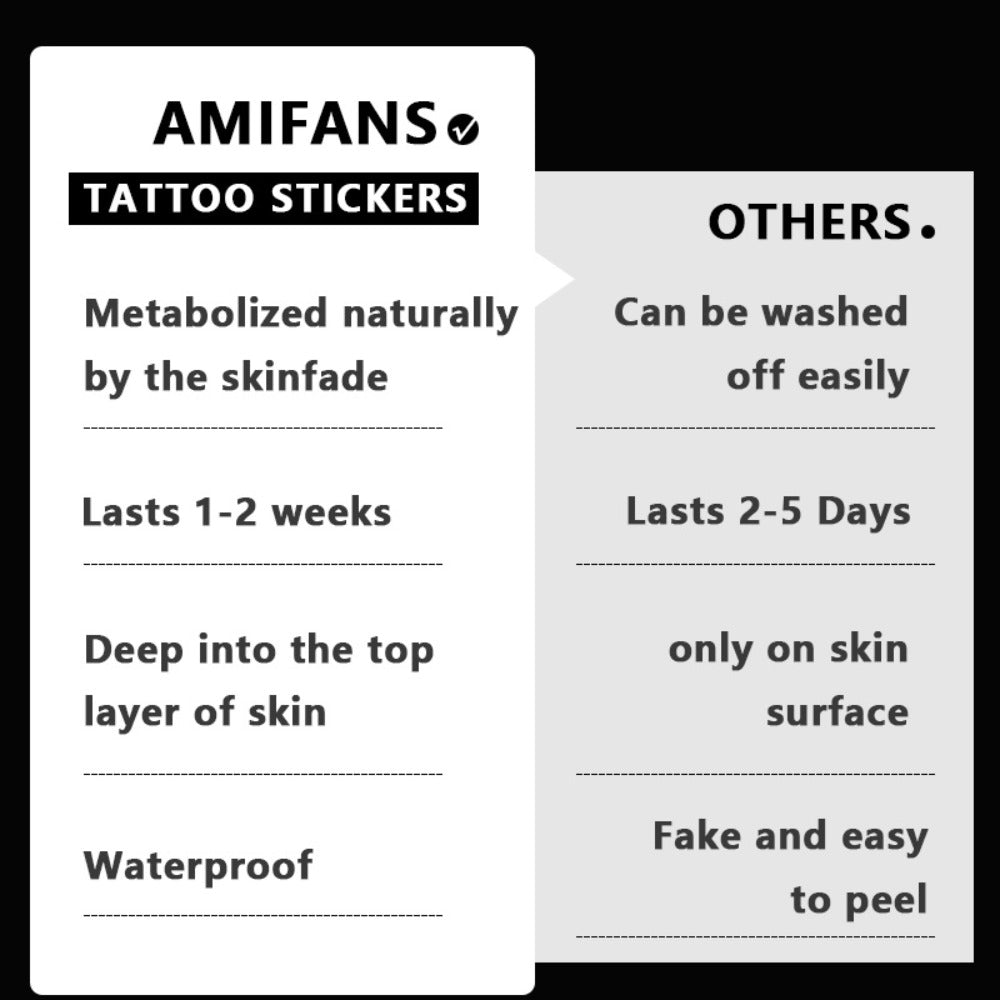 Semi Permanent Phoenix Tattoo Stickers for Adults 3 Pack, Realistic Navy Blue Juice Tattoo Lasts 1-2 Weeks — image 5