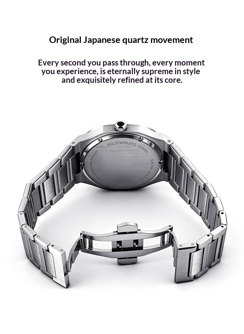 Mens Watch With Japanese Movement Non-mechanical Water-resistant