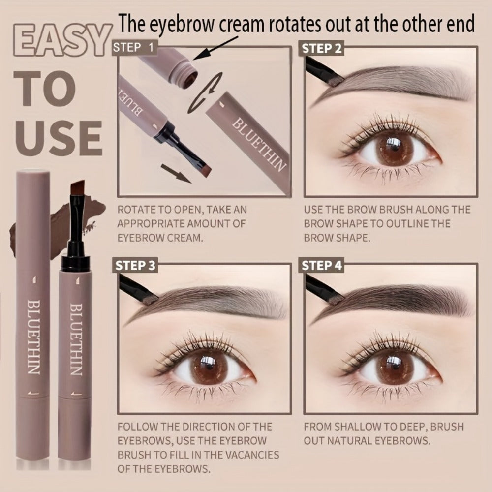 Waterproof Eyebrow Pencil Double-Ended Micro Precision Tip – Smudge-Proof Brow Definer, for Makeup, Travel and Everyday Vanit