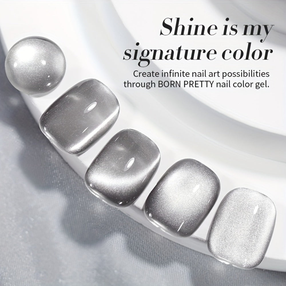 10ml BORN PRETTY MY78 Cat Eye Gel Polish in Smoky Ash Gray with Magnetic Tool and UV/LED Curing Label — image 9