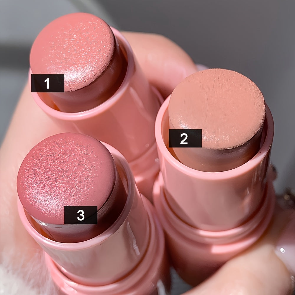 Cream Blush Stick Set 3-Piece, Blendable Cream-to-Powder Blusher, Matte & Shimmer Cheek Color, No-Brush Finger-Blend — image 