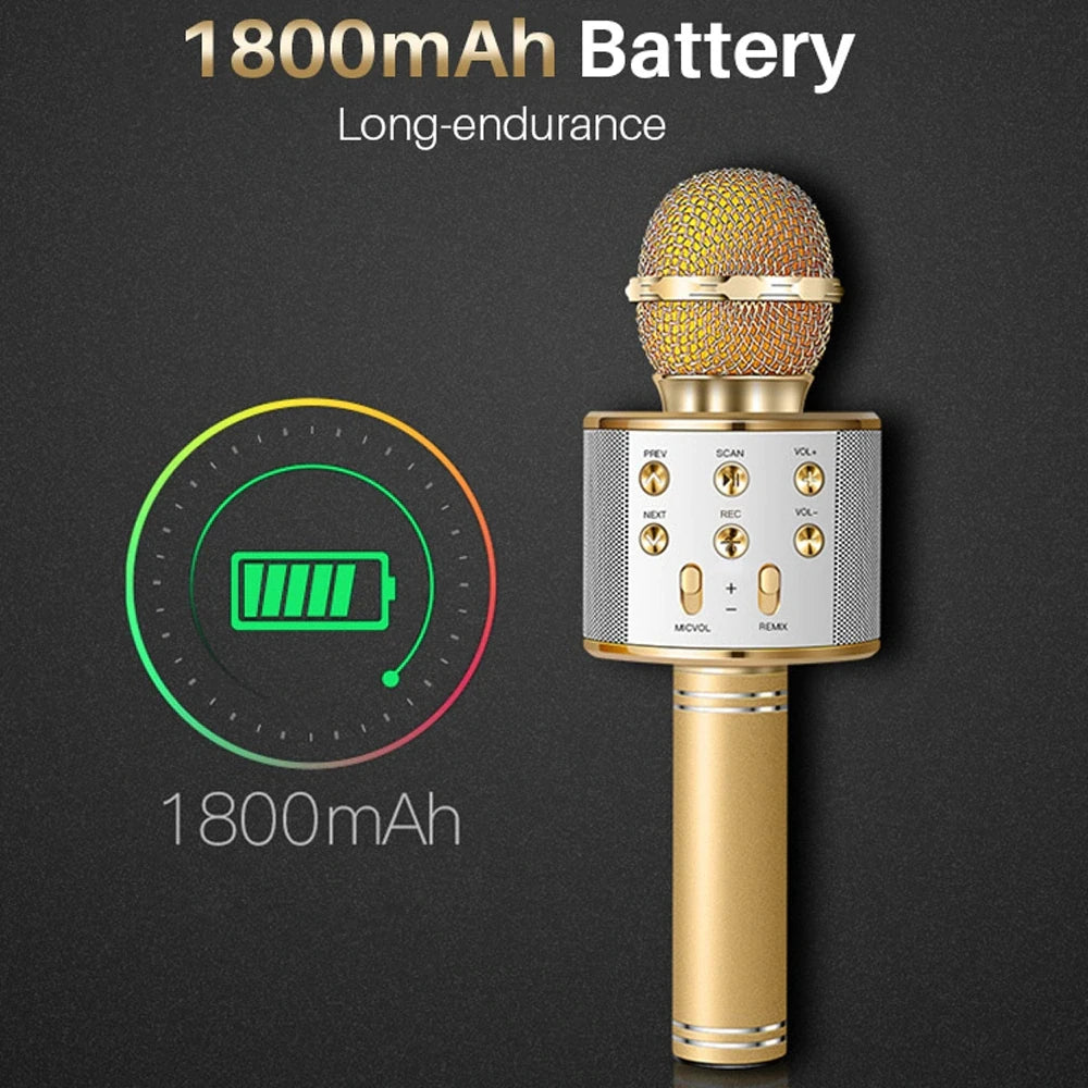 Wireless Microphone Portable Bluetooth Mini Home Ktv For Music Playing Singing Speaker Player