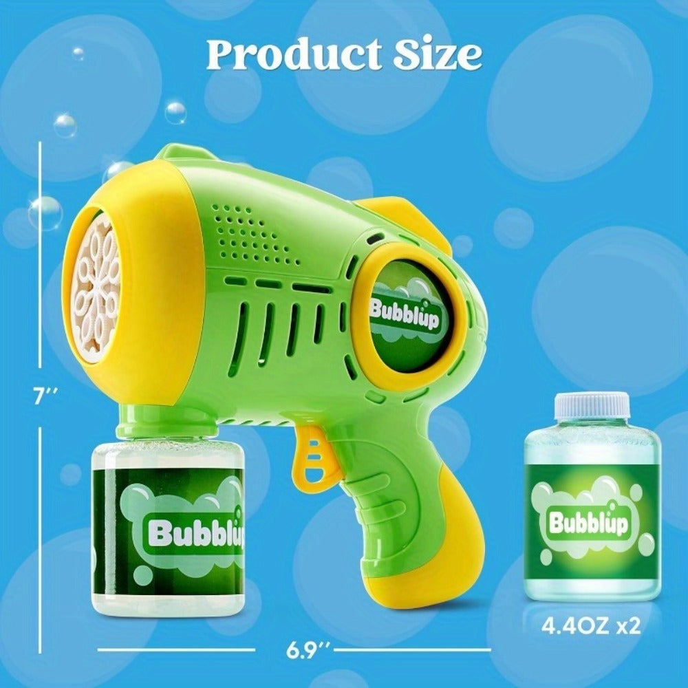 LED Light Up Bubble Gun 2 Pack with 4 Bottles Solution, 10-Hole Bubble Shooter 10000+ Bubbles Per Minute for Kids Adults — im