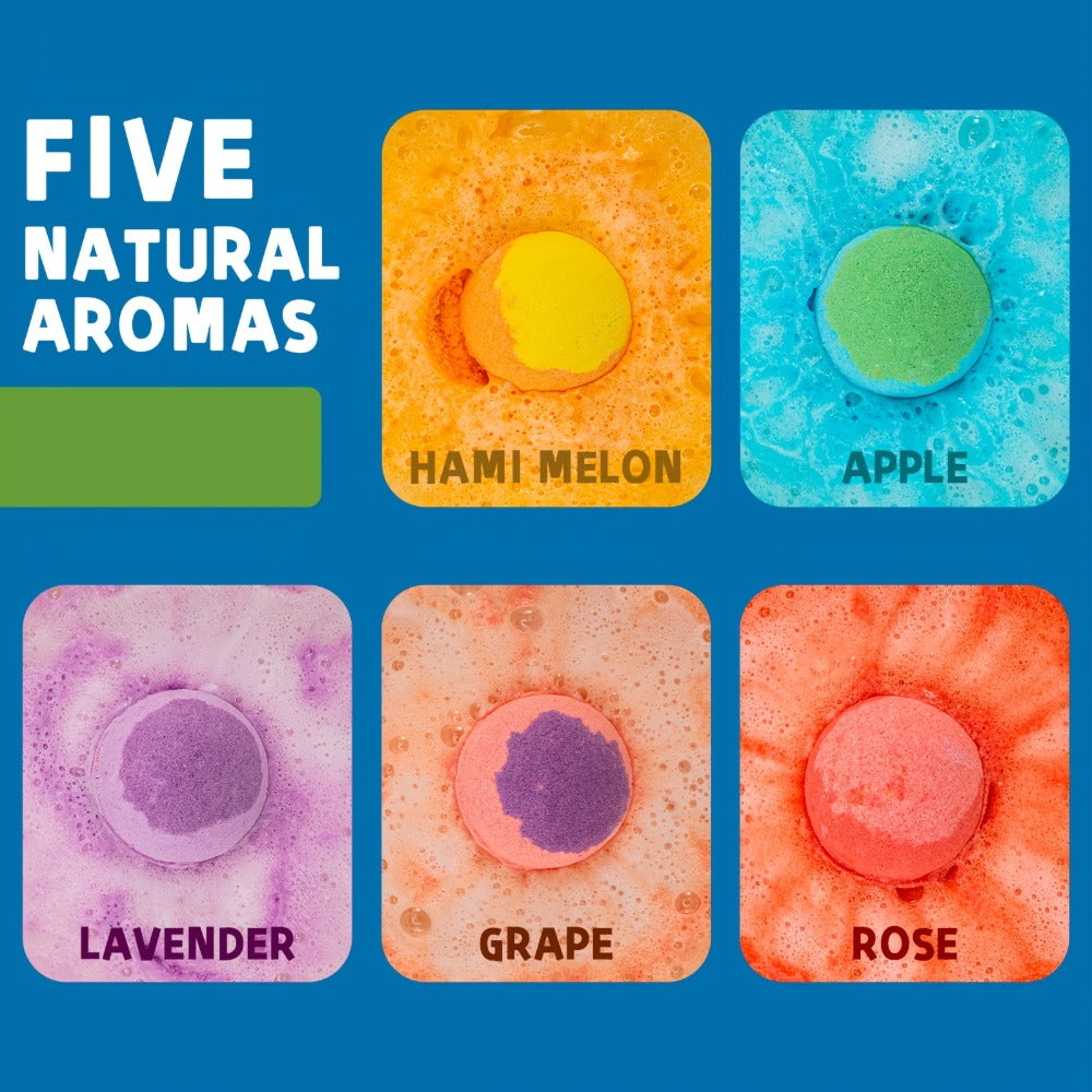 Ocean Bath Bombs Gift Set 20pcs Sea Themed Fizzy Bath Salt Balls Fun Treasure Shapes Colorful, for Bath Time, Home Spa and Pe