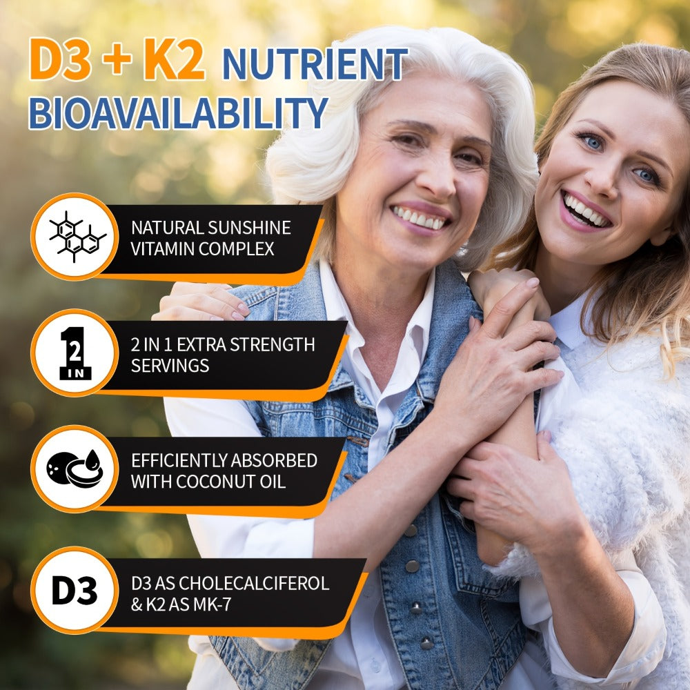 Vitamin D3 K2 MK-7 Supplement 300 Softgels for Bath Time, Home Spa and Personal Care, with the Listed Configuration — image 2