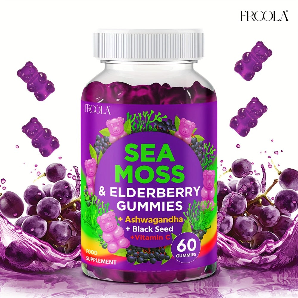 9-in-1 Sea Moss Gummies with Shilajit, Elderberry, Ginger, Turmeric, Ashwagandha & Black Seed Oil — image 9