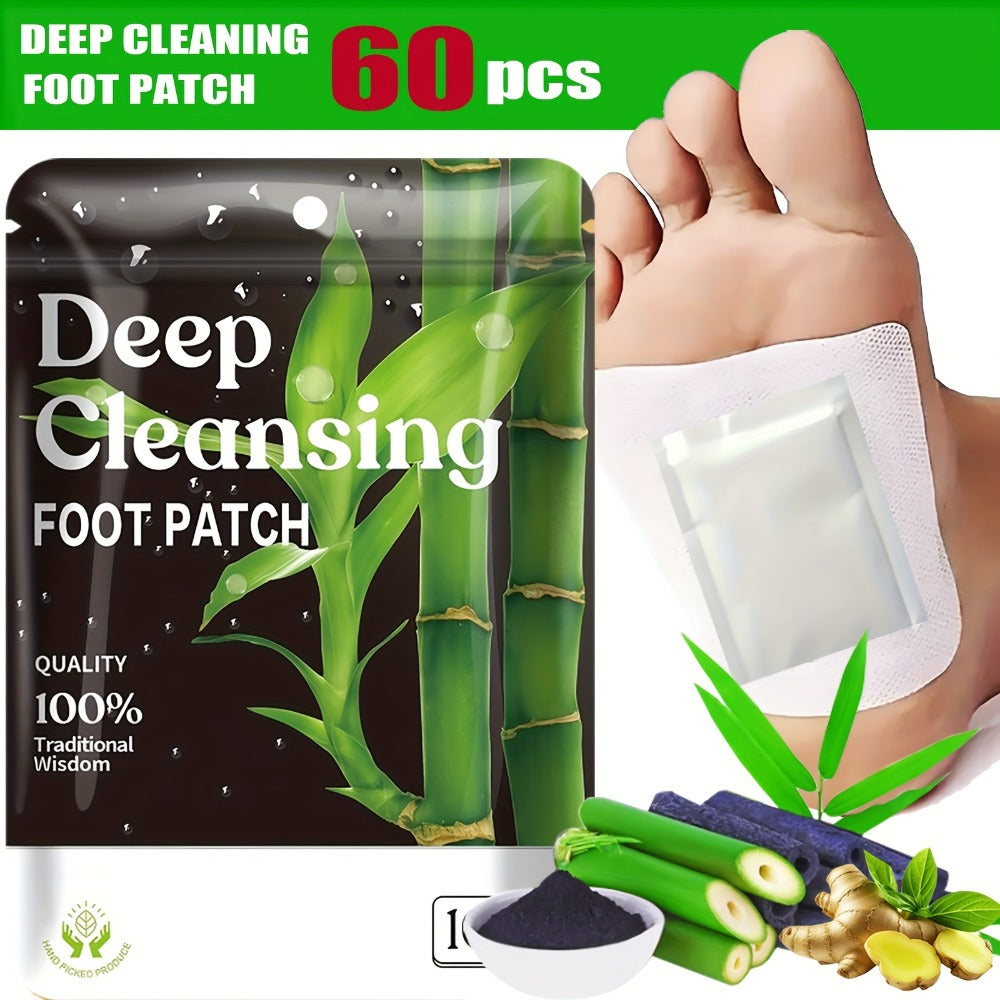 Foot Detox Patches Bamboo Vinegar & Ginger 60 & 160 Pcs – Deep Cleansing Natural Plant Ingredients Alcohol-Free Overnight Moi