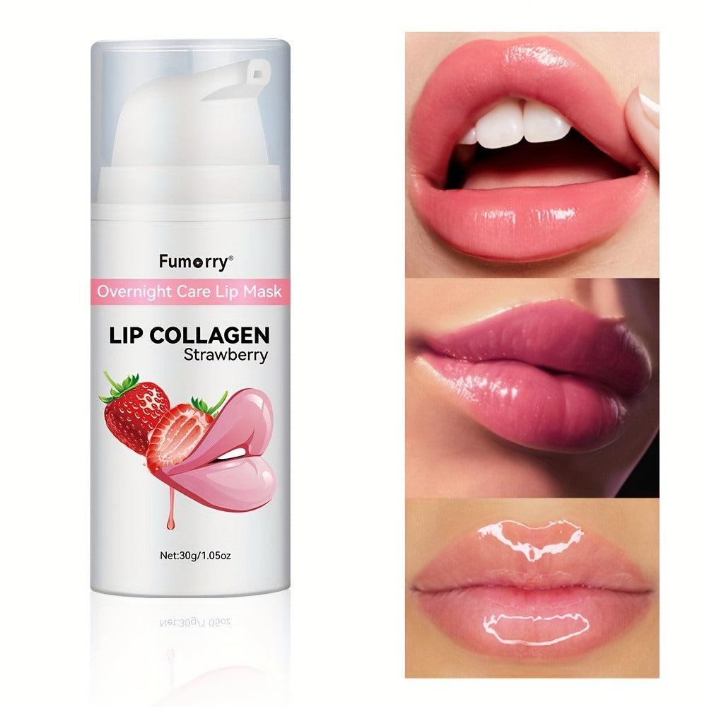 30g / 1.05oz Fumerry Lip Collagen Strawberry-Labeled Pump Bottle with Pink Applicator and 9.7cm Height — image 12