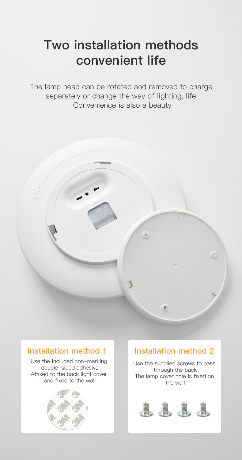 Human Induction Ceiling Lamp Infrared Garage Lamp Cloakroom Balcony Lamp Rechargeable For Easy Installation