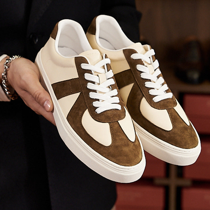 Retro Colour Block Skateboard Shoes - Unisex Casual Flat Trainers