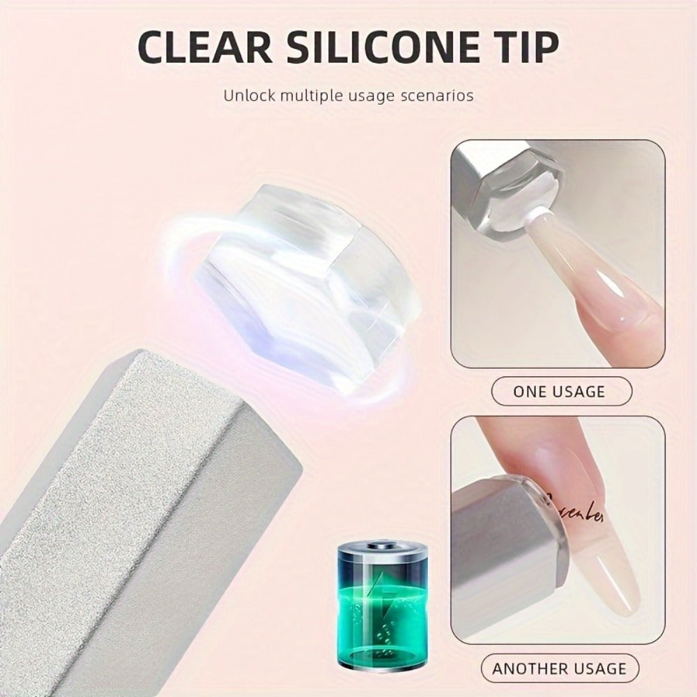 Handheld UV LED Nail Lamp with Magnetic Stand, 20/60s Timer Display, Type-C Port and Five Colors — image 9