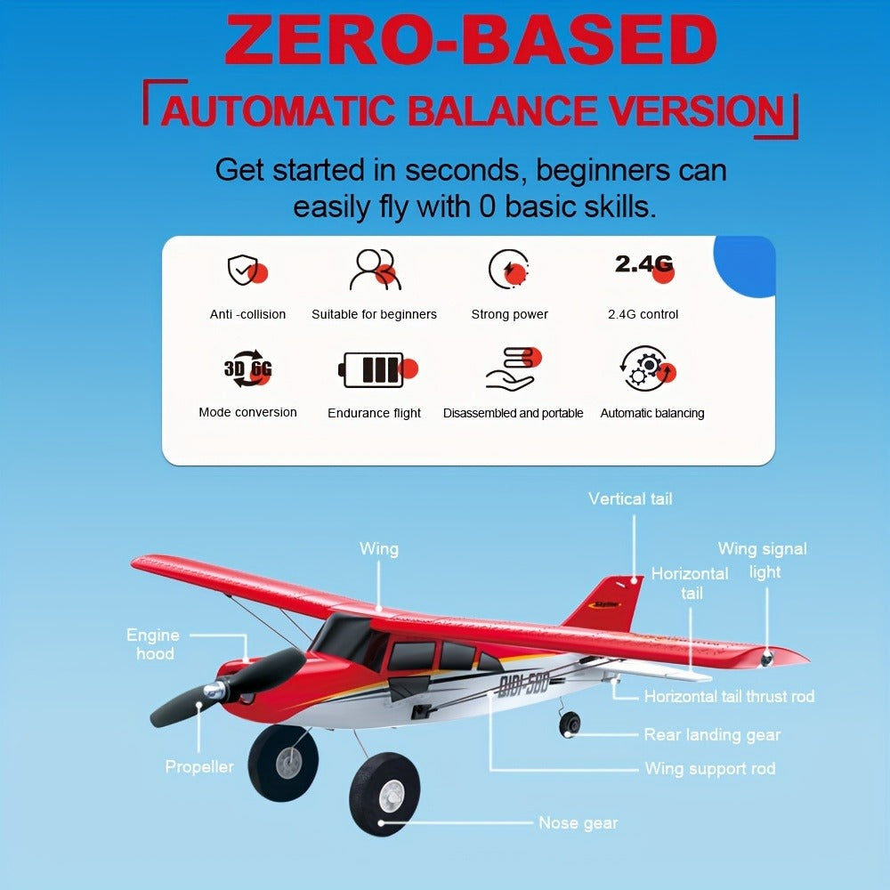 Brushless Fixed Wing RC Plane 6-Channel 6-Axis Gyro 3D Aerobatic Stunts 2 Batteries Included — image 4