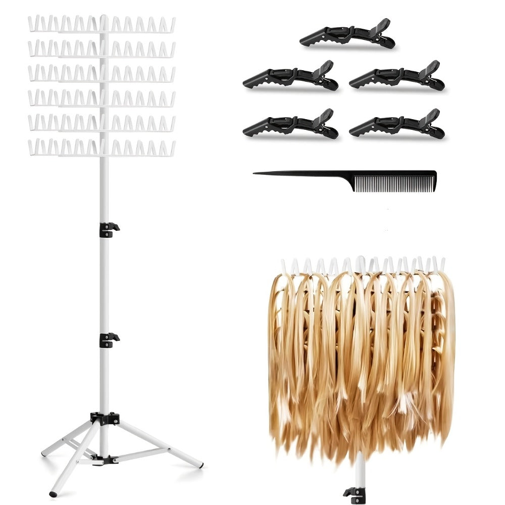 144 Peg Hair Extension Rack Freestanding Organizer with Divider Separator – Standing Braiding Hair Holder Display Stand for S