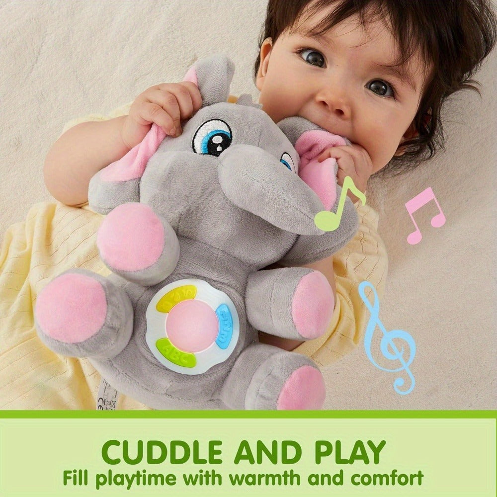 Plush Musical Elephant Baby Toy with Music & Lights, Stuffed Animal Sensory Toy for Infants 6+ Months — image 3